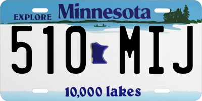MN license plate 510MIJ