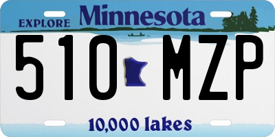 MN license plate 510MZP