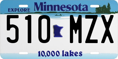 MN license plate 510MZX