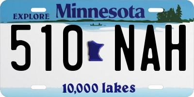 MN license plate 510NAH