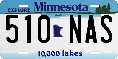 MN license plate 510NAS
