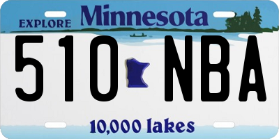 MN license plate 510NBA