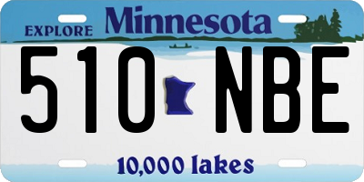 MN license plate 510NBE