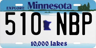 MN license plate 510NBP