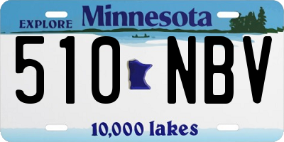 MN license plate 510NBV