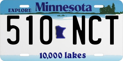 MN license plate 510NCT