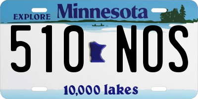 MN license plate 510NOS