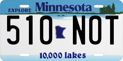 MN license plate 510NOT