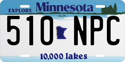 MN license plate 510NPC