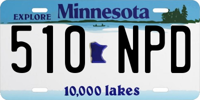 MN license plate 510NPD