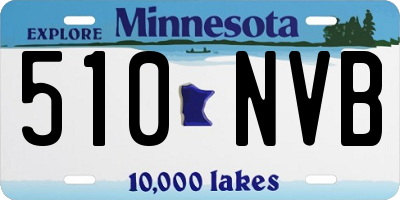 MN license plate 510NVB