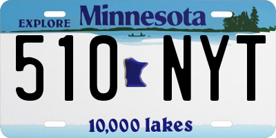 MN license plate 510NYT
