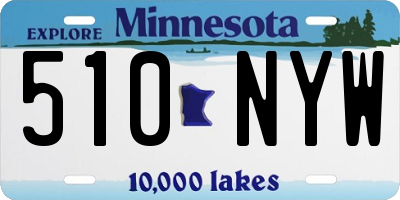 MN license plate 510NYW