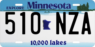 MN license plate 510NZA