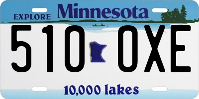 MN license plate 510OXE