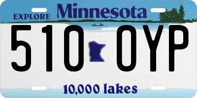 MN license plate 510OYP