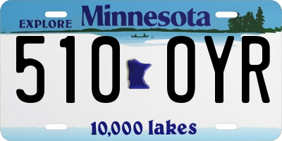 MN license plate 510OYR