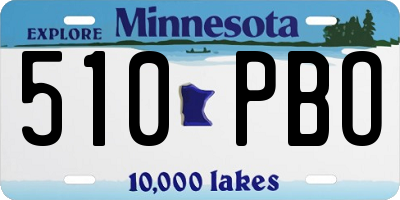 MN license plate 510PBO