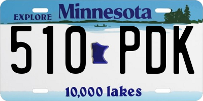 MN license plate 510PDK
