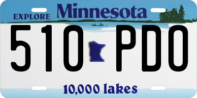 MN license plate 510PDO