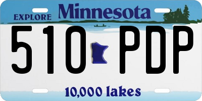 MN license plate 510PDP