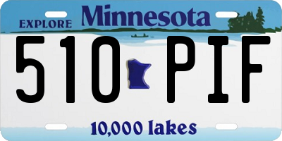 MN license plate 510PIF