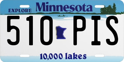 MN license plate 510PIS
