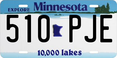 MN license plate 510PJE