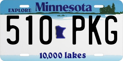 MN license plate 510PKG