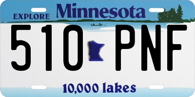 MN license plate 510PNF