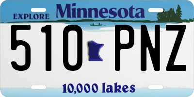 MN license plate 510PNZ
