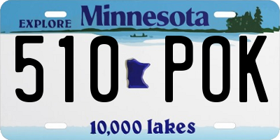MN license plate 510POK