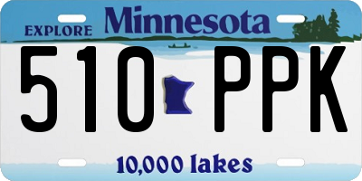 MN license plate 510PPK