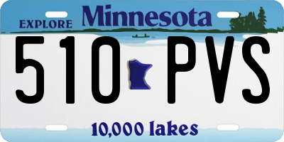 MN license plate 510PVS