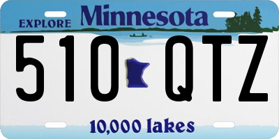 MN license plate 510QTZ