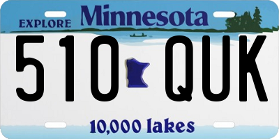 MN license plate 510QUK
