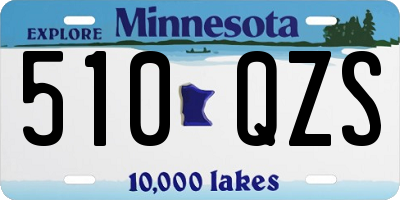MN license plate 510QZS