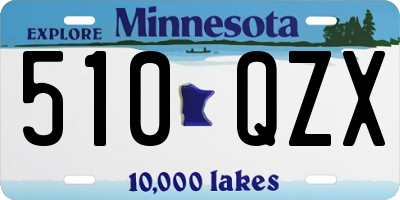 MN license plate 510QZX
