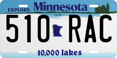 MN license plate 510RAC