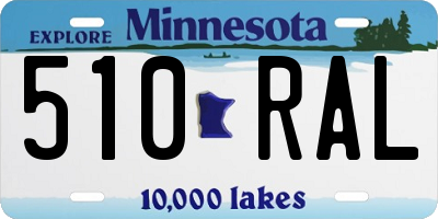 MN license plate 510RAL