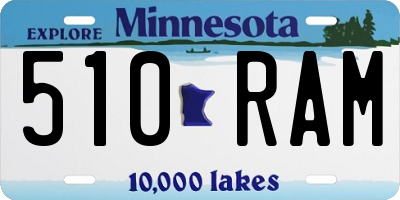 MN license plate 510RAM