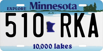 MN license plate 510RKA