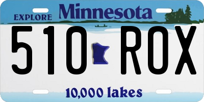 MN license plate 510ROX