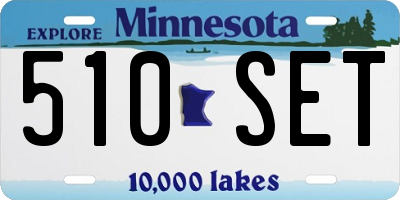MN license plate 510SET