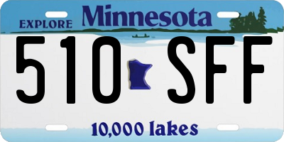 MN license plate 510SFF
