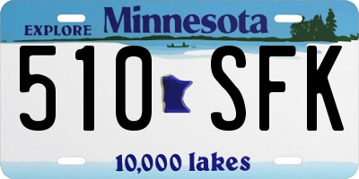 MN license plate 510SFK