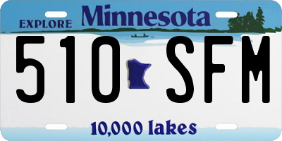 MN license plate 510SFM