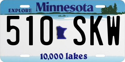 MN license plate 510SKW