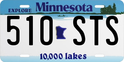 MN license plate 510STS