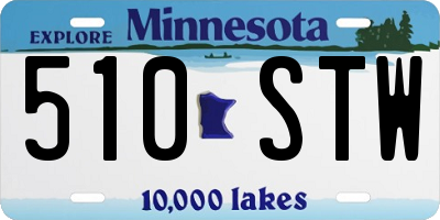 MN license plate 510STW
